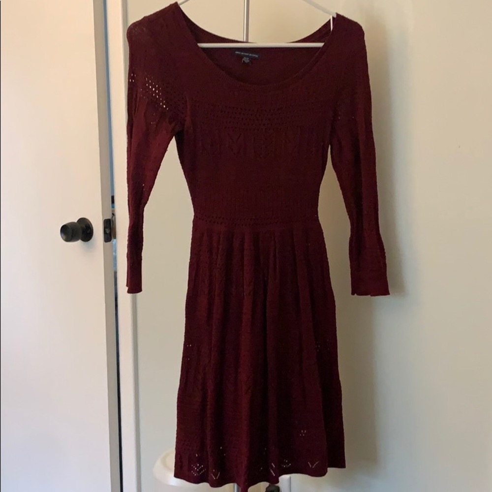 Scoop neck 3/4 sleeve dress
